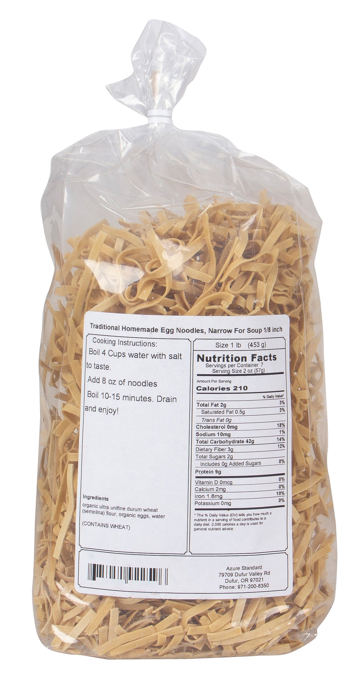 Traditional Homemade Egg Noodles, Narrow For Soup 1/8 inch