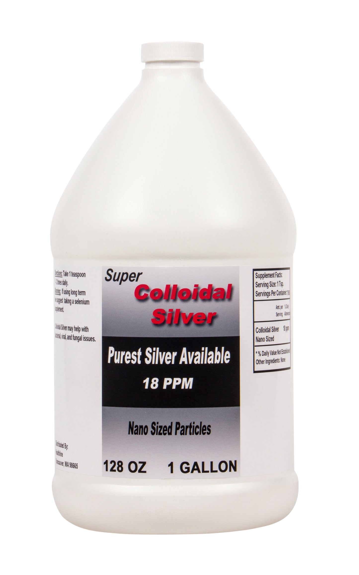 Super Colloidal Silver, 18 ppm, Nano