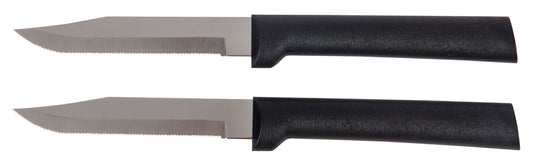 Regular Paring Knives, Serrated, Black Handle