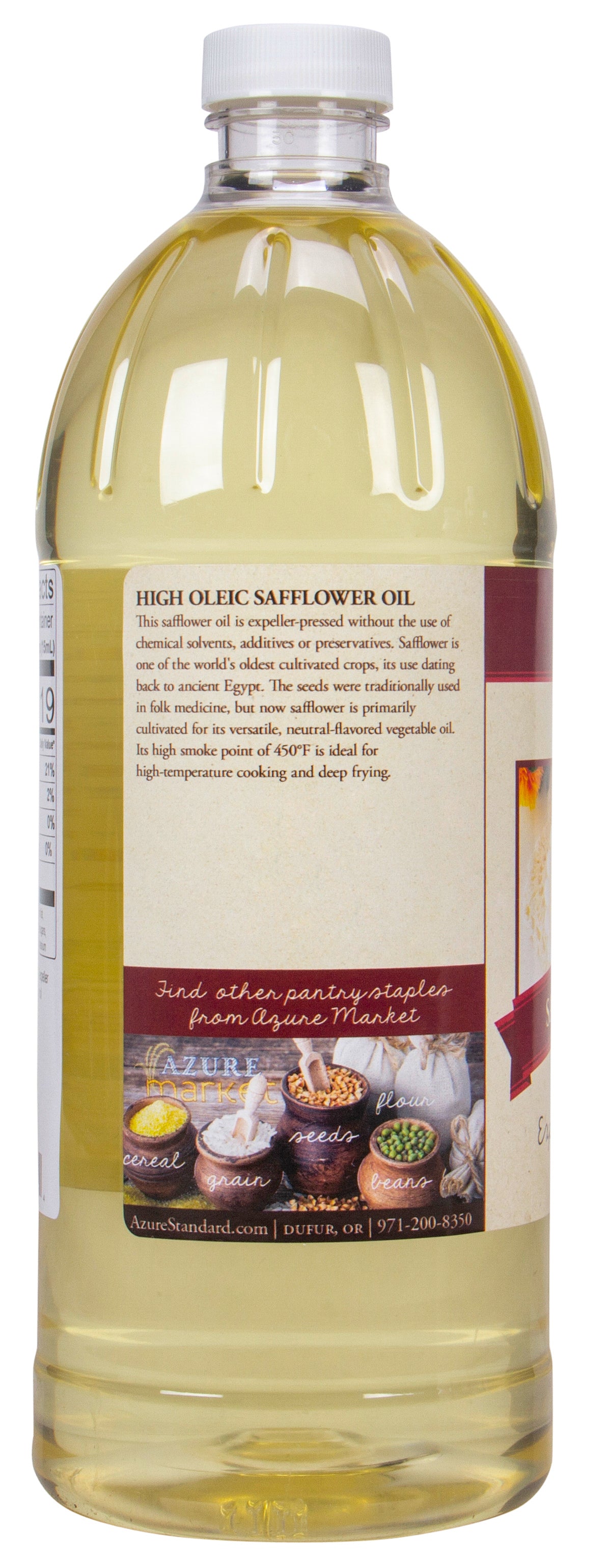 Safflower Oil, Expeller Pressed High Oleic, Non GMO