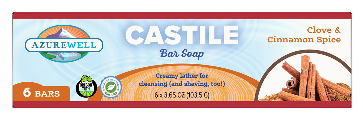 Castile Bar Soap, Clove & Cinnamon Spice, Organic
