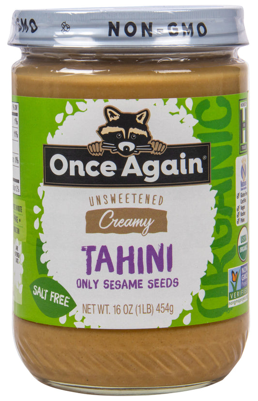 Tahini Butter, Unsweetened, Salt Free, Organic