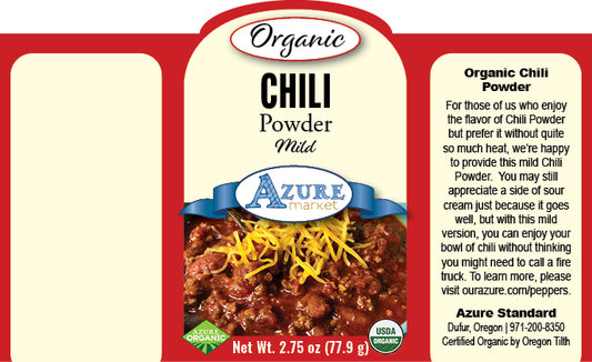 Chili Powder, Mild, Organic