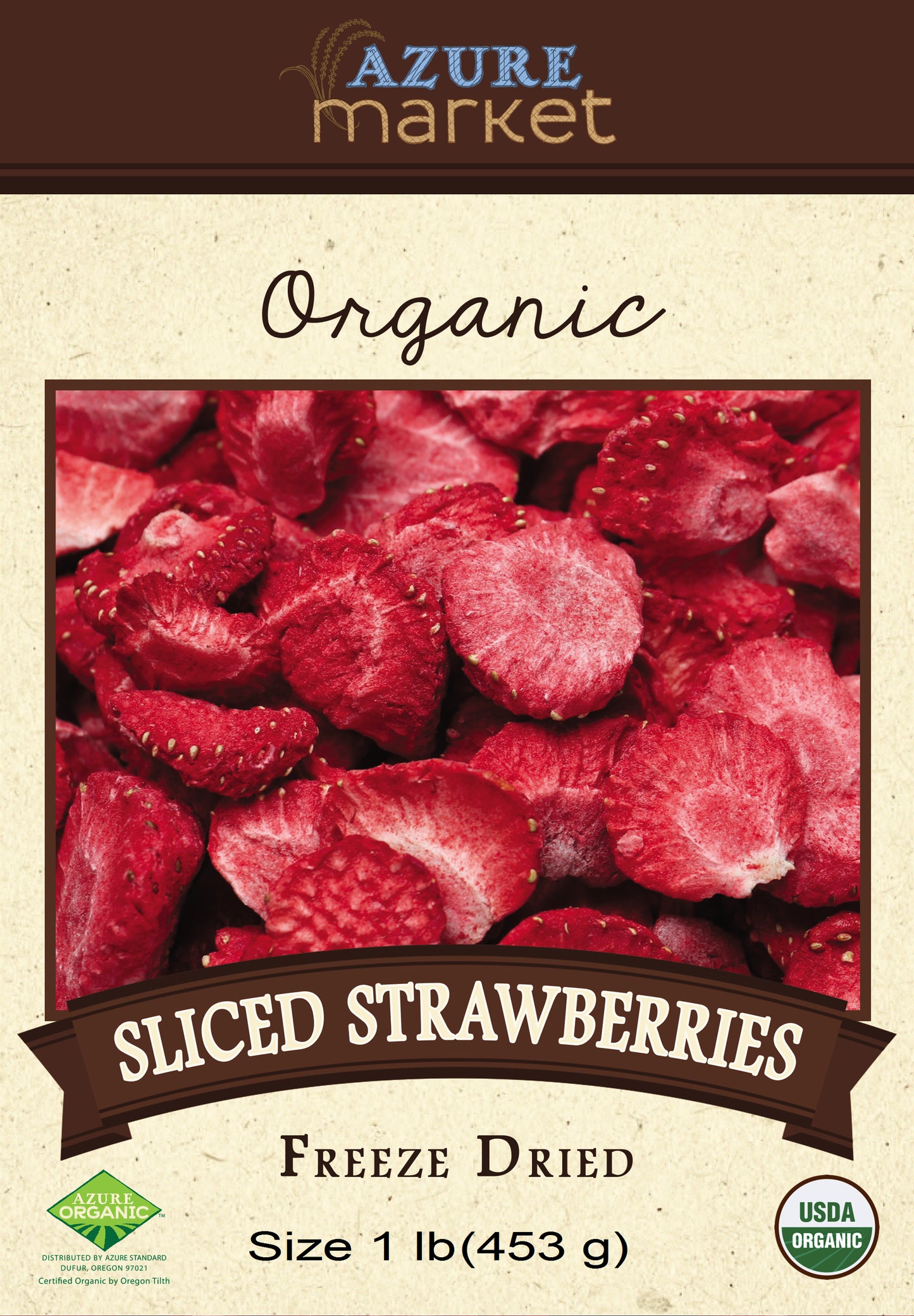 Strawberries, Sliced, Freeze Dried, Organic