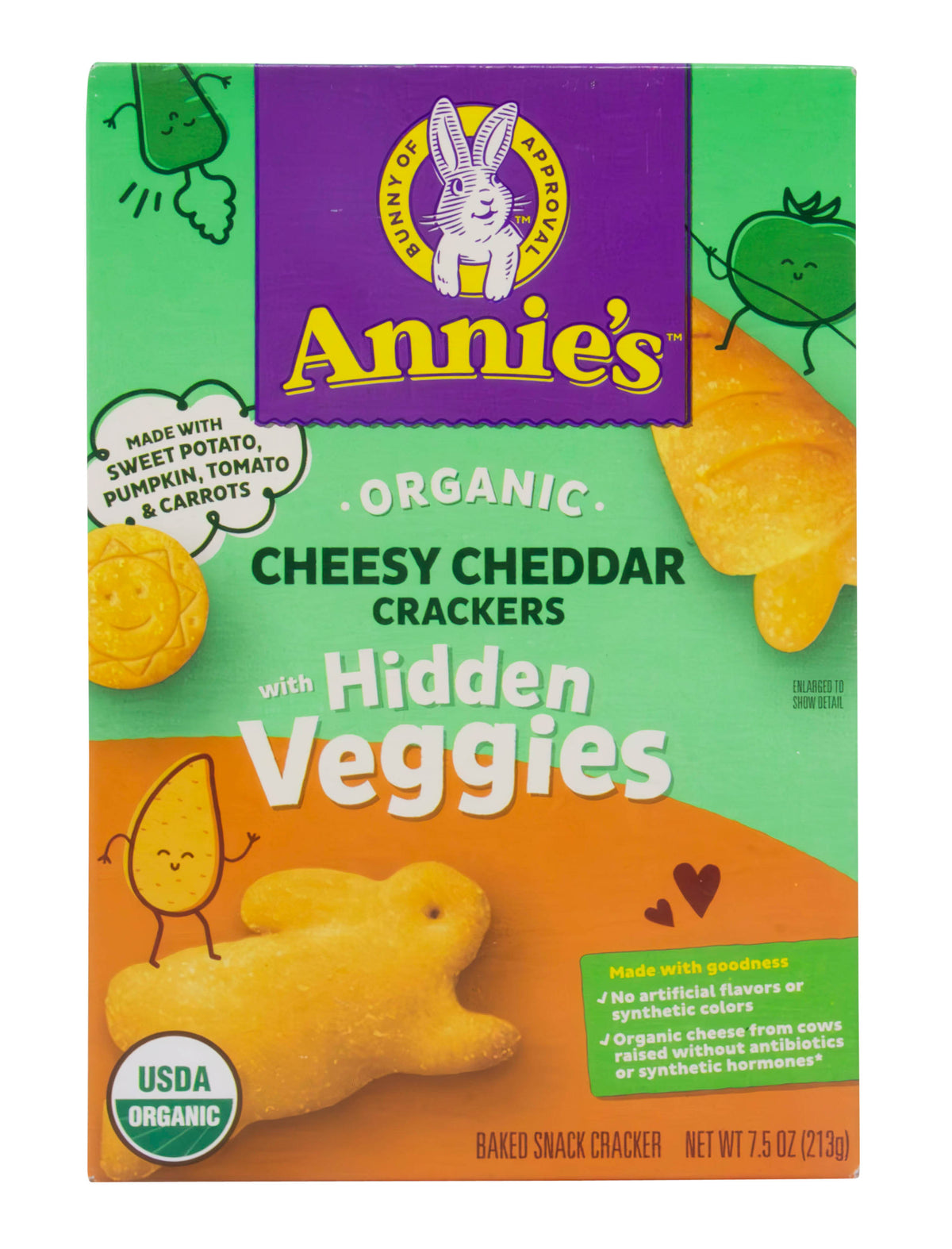 Cheddar Crackers, with Hidden Veggies, Organic