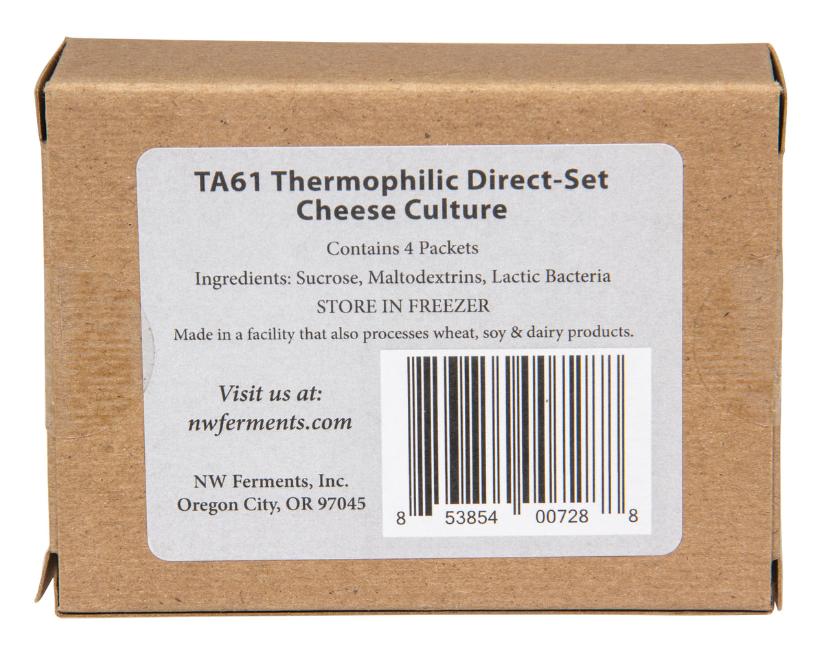 TA61 Thermophilic, Direct-Set, Cheese Culture Starter