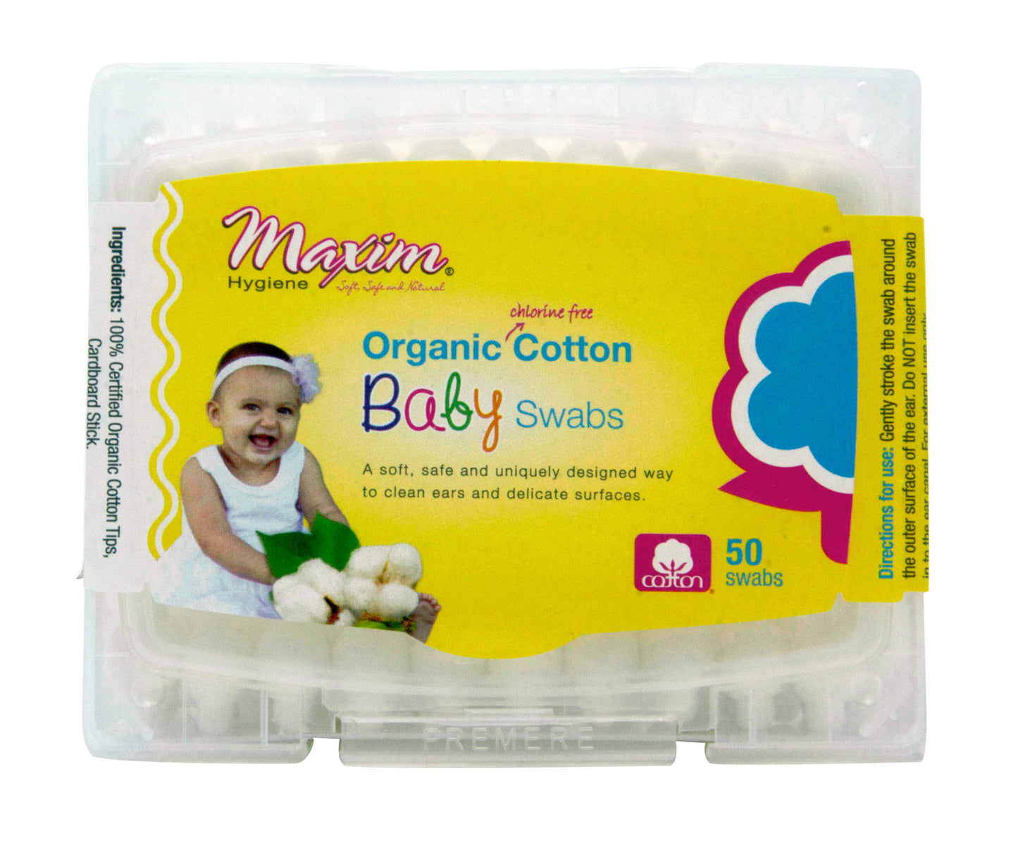 Cotton Baby Swabs, Organic