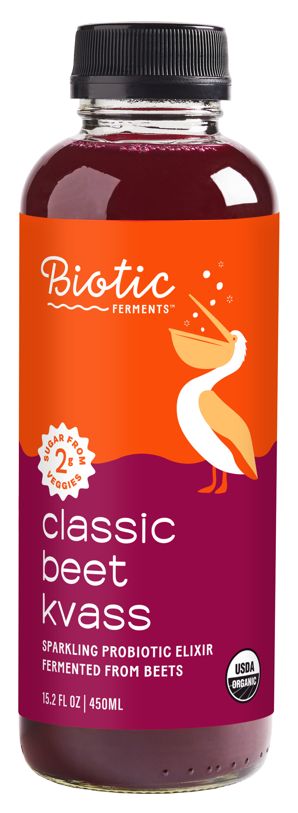 Probiotic Kvass, Sparkling Classic Beet, Organic
