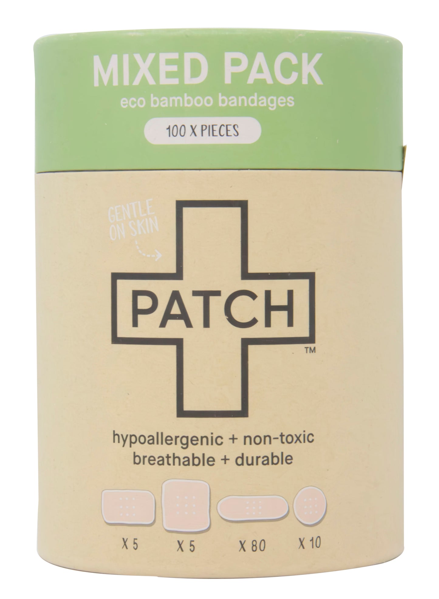 Patch Natural Bamboo Bandages, Assorted Sizes