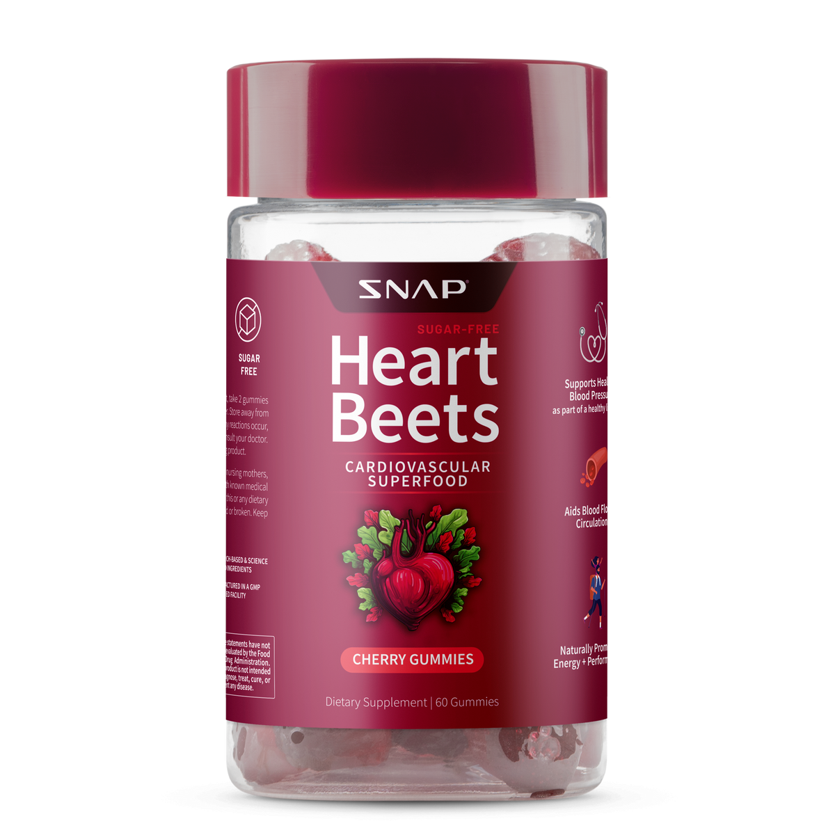 Heart Beets Cherry Gummies, Sugar Free