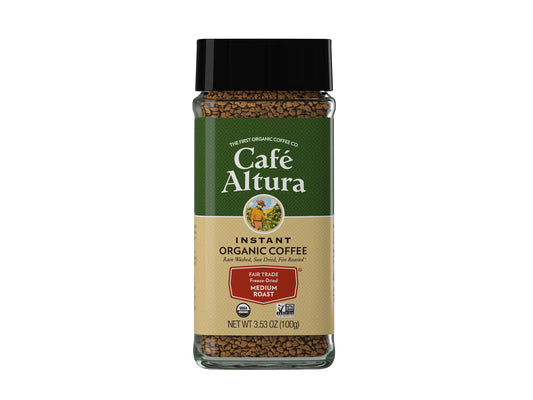 Instant Coffee, Freeze Dried, Medium Roast, Fair Trade, Organic