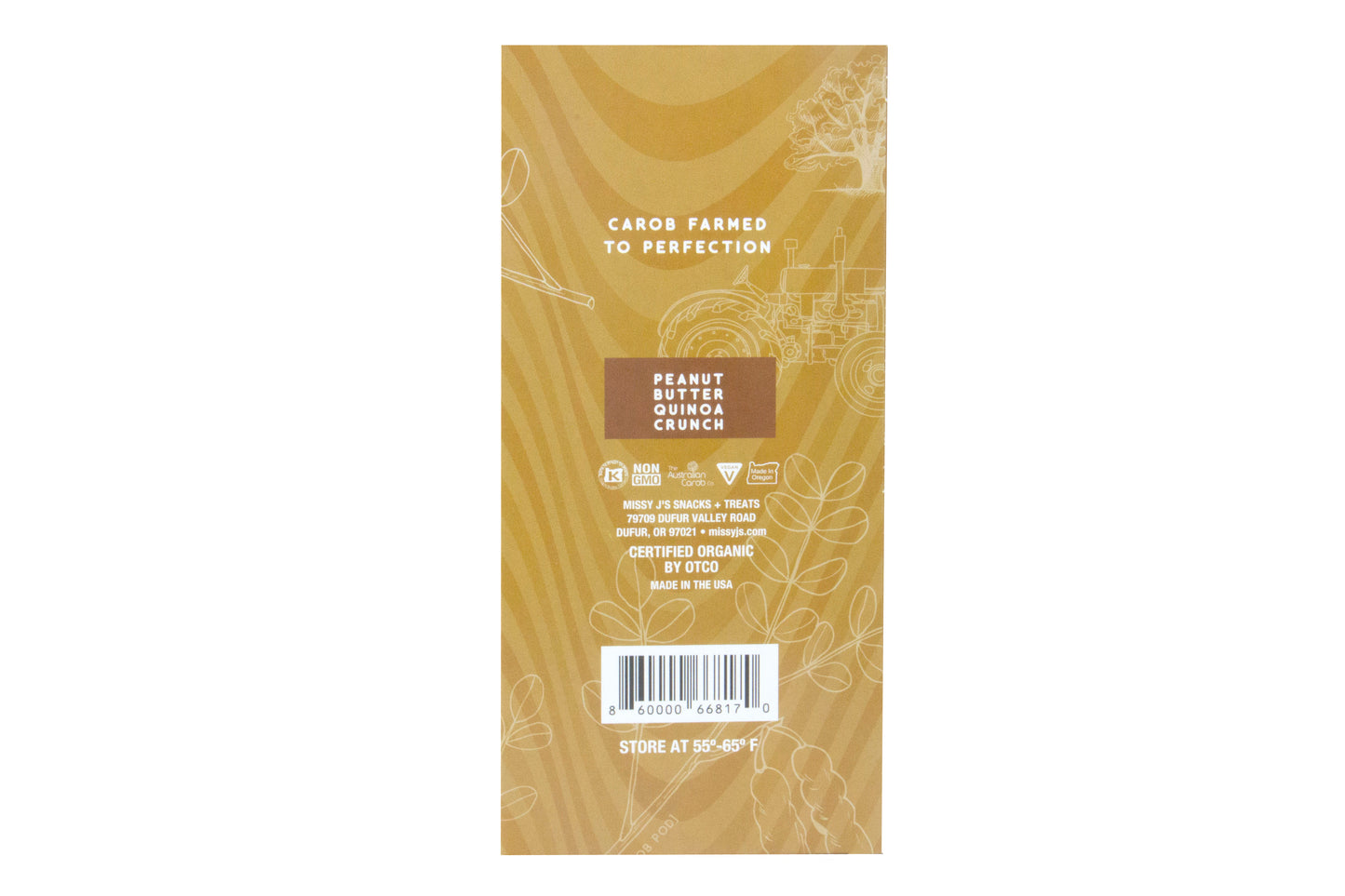 Carob Candy Bar, Peanut Butter Qunioa Crunch, Organic