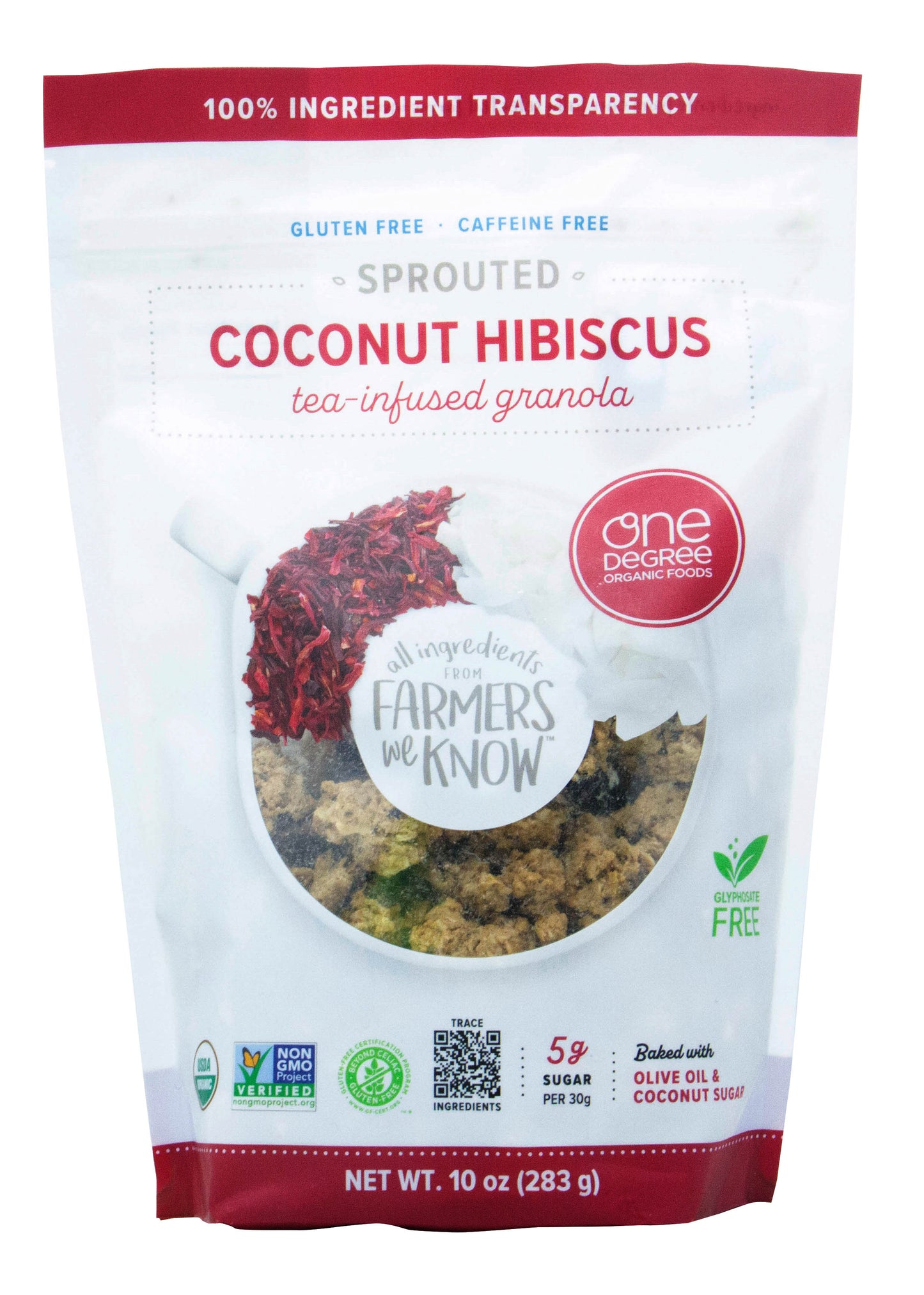 Granola Sprouted, Coconut Hibiscus Tea-Infused, Organic