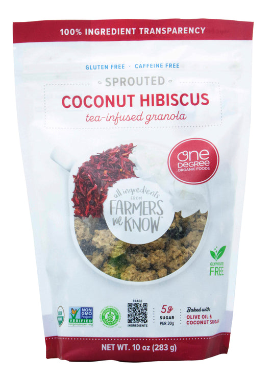 Granola Sprouted, Coconut Hibiscus Tea-Infused, Organic