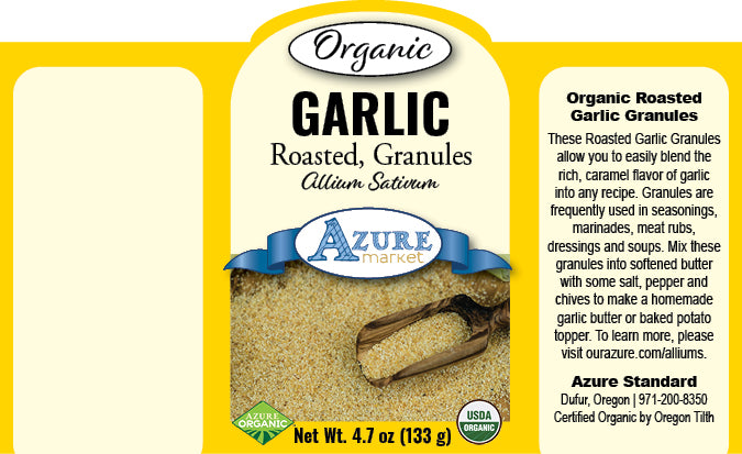 Garlic Roasted, Granules, Organic