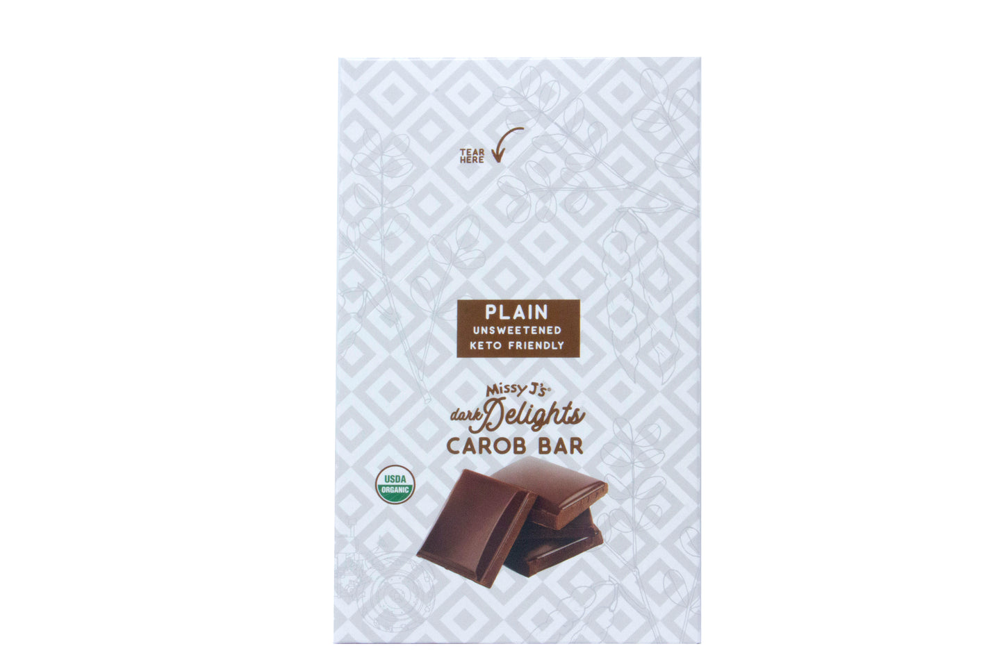 Dark Delight Carob Candy Bar, Unsweetened, Organic