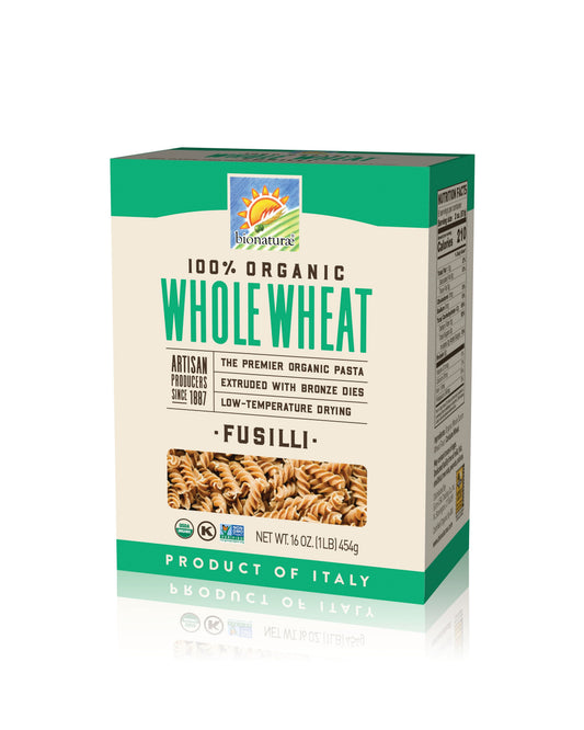 Pasta, Fusilli, 100% Whole Wheat, Organic