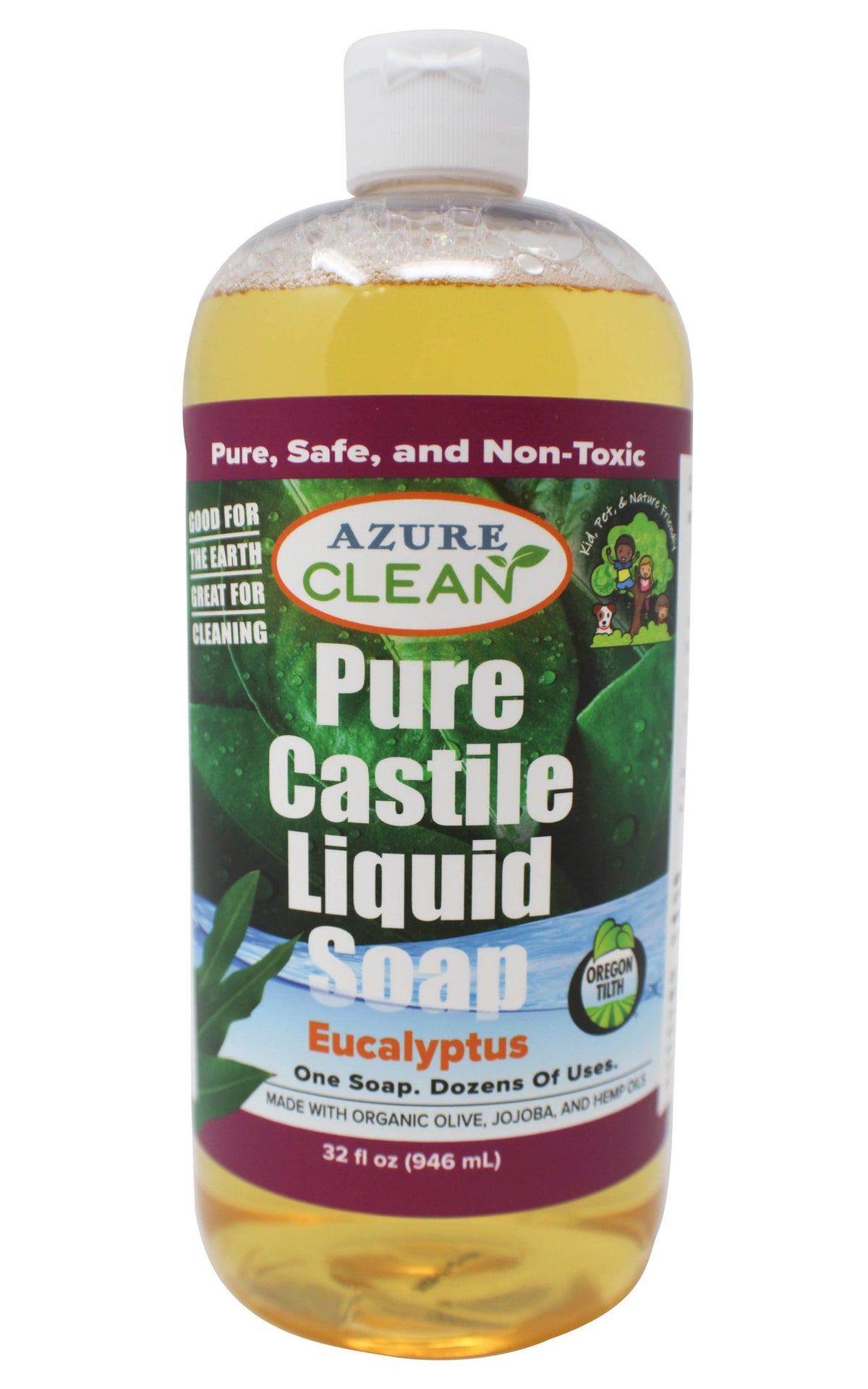 Castile Liquid Soap, Pure, Eucalyptus, Organic