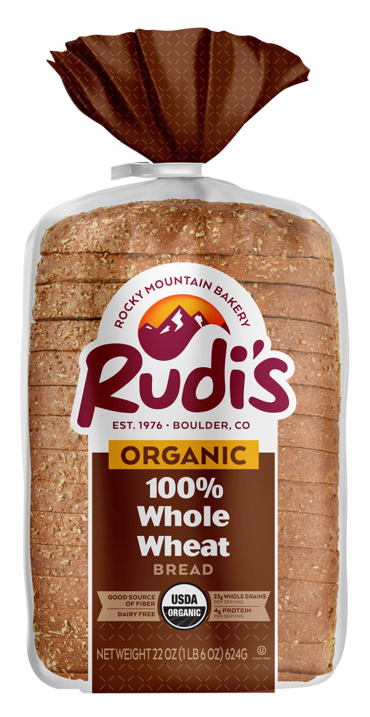 100% Whole Wheat Bread, Frozen, Organic