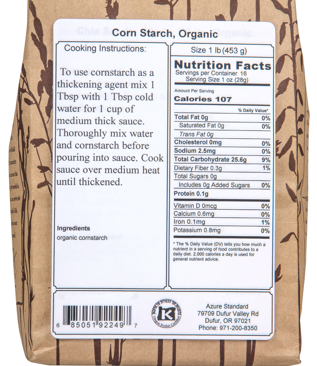 Corn Starch, Organic