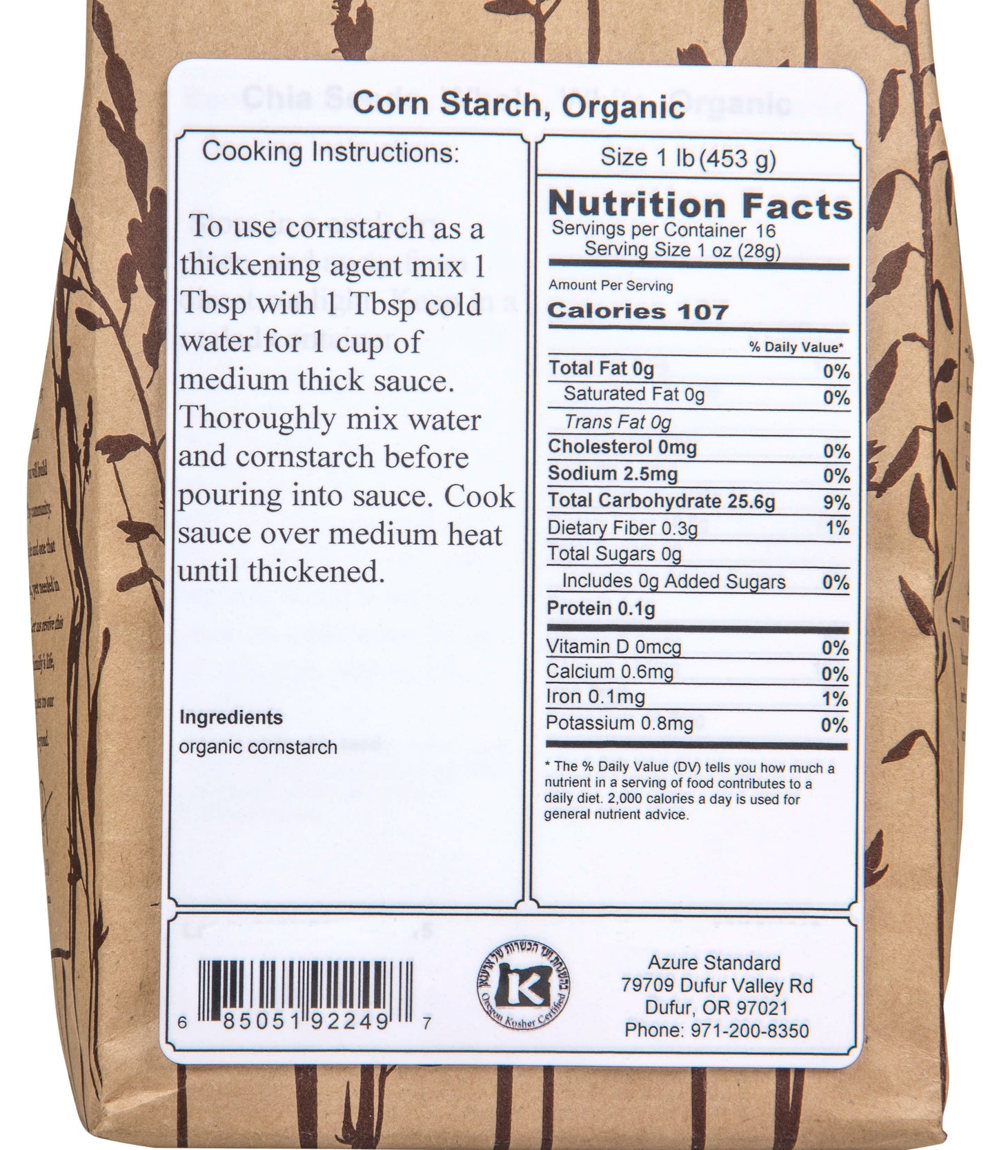 Corn Starch, Organic