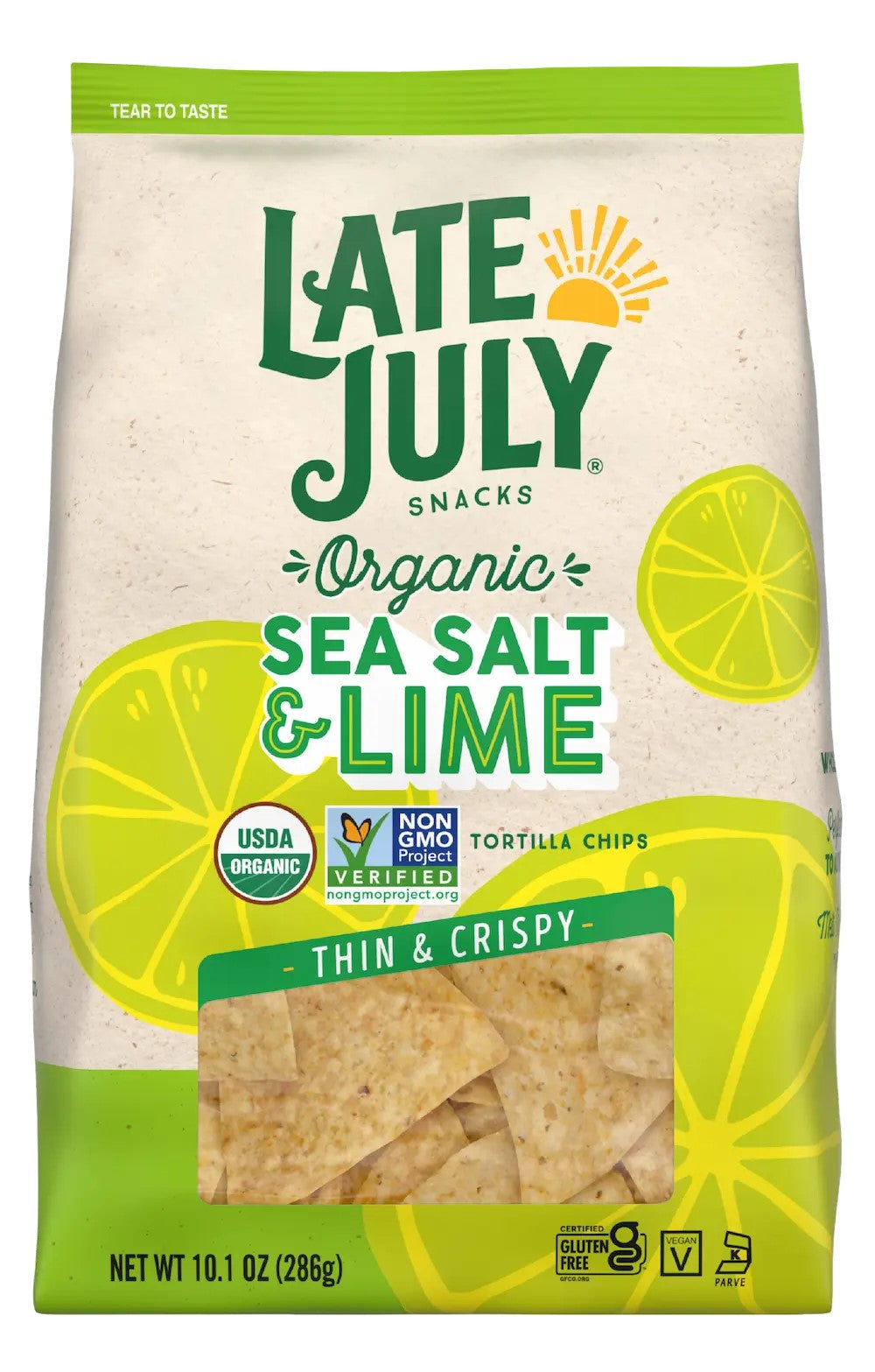 Tortilla Chips, Restaurant Style, Sea Salt & Lime, Organic