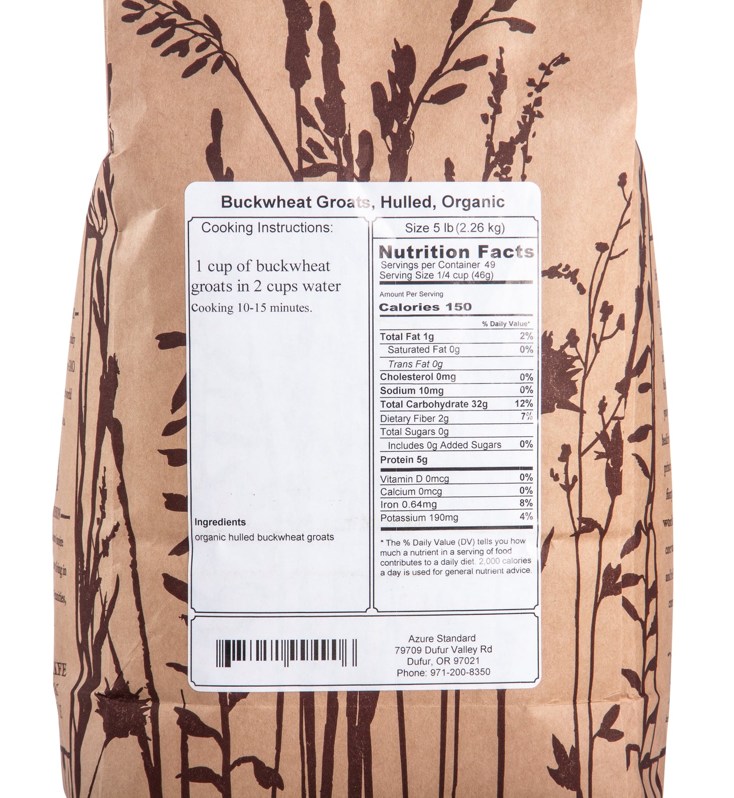 Buckwheat Groats, Hulled, Organic