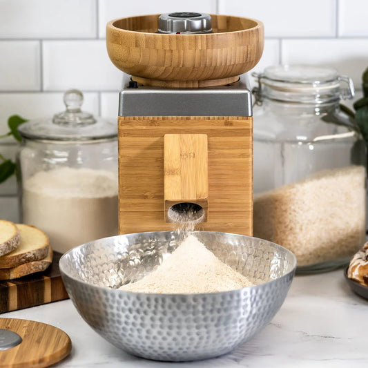 Harvest Stone Grain Mill, Silver Trim