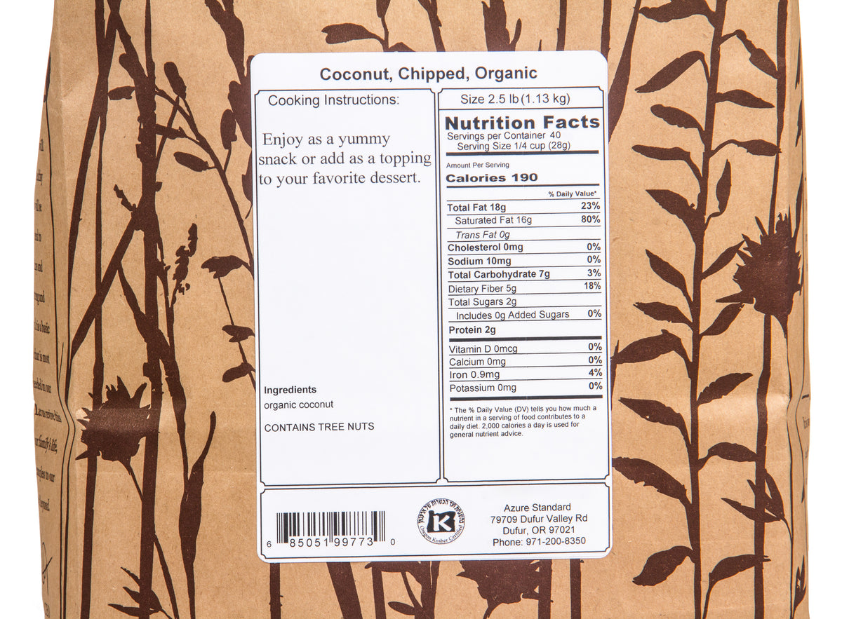 Coconut, Chipped, Organic