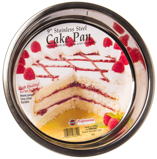 9 inch Round Cake Pan, Stainless Steel