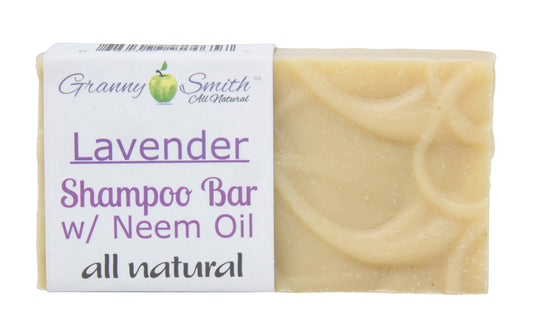 Shampoo Bar, Lavender with Neem Oil, All Natural