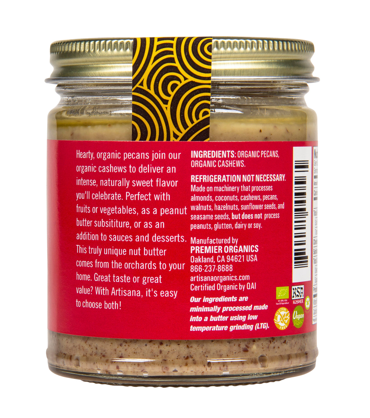 Pecan Butter, Raw, Organic