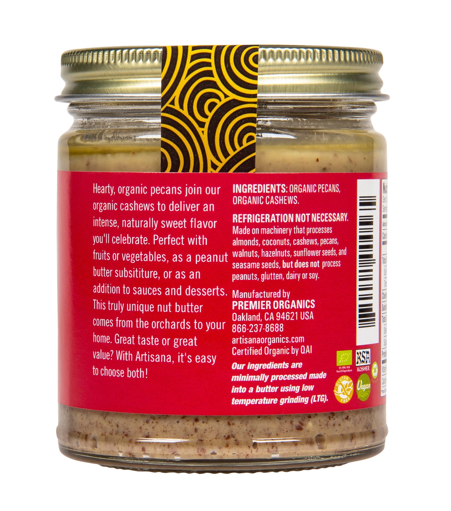Pecan Butter, Raw, Organic