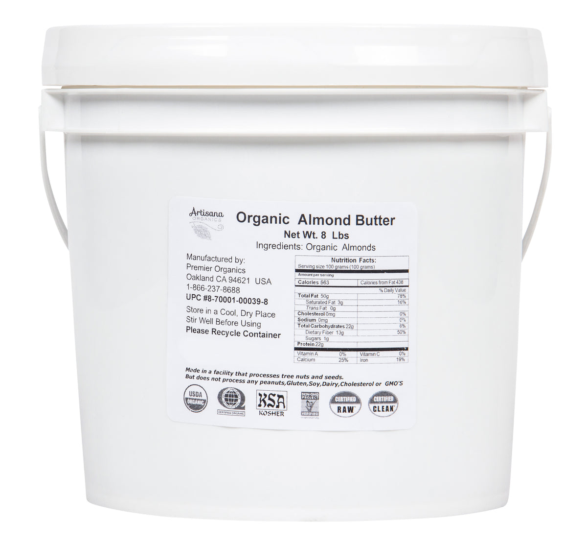 Almond Butter, Raw, Organic
