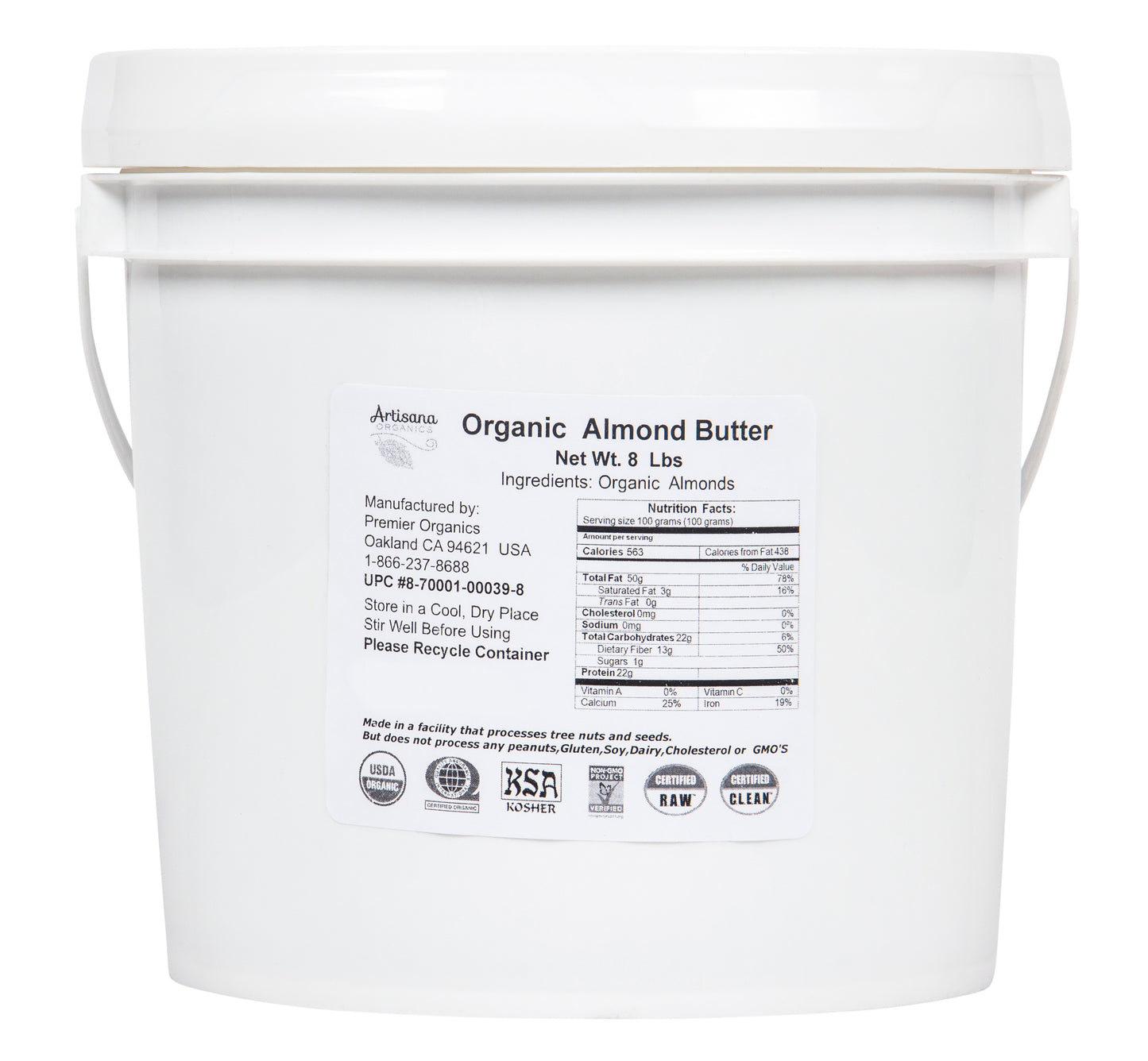 Almond Butter, Raw, Organic