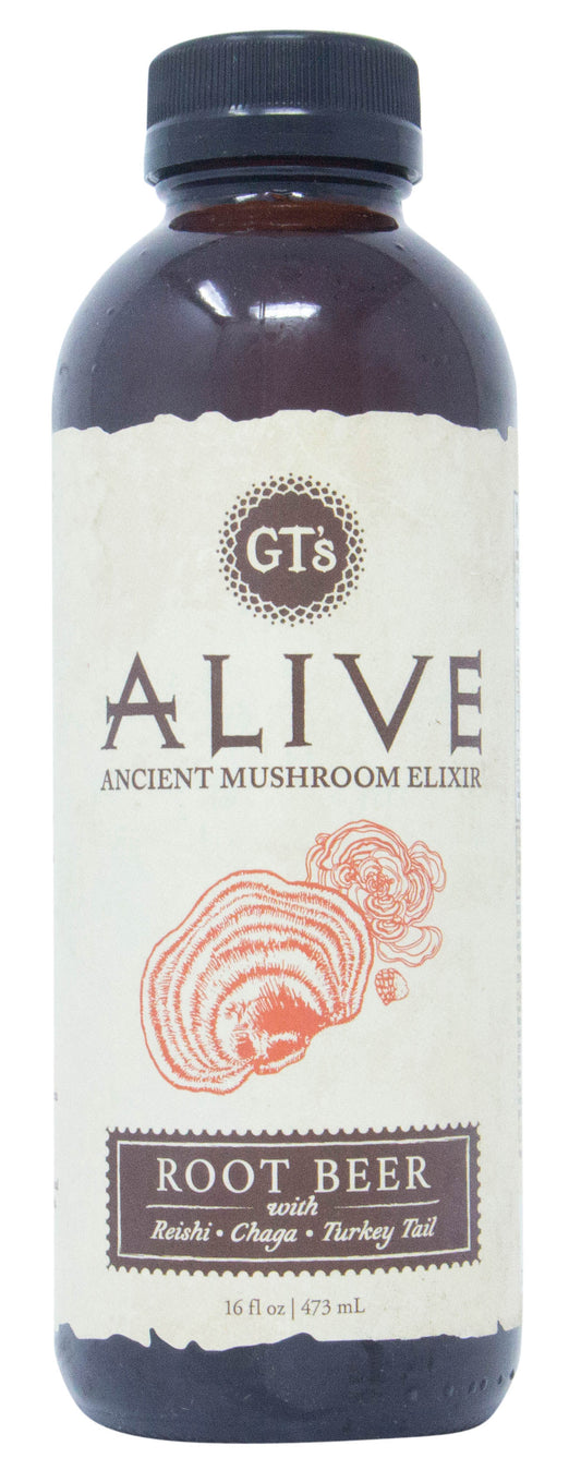 ALIVE, Ancient Mushroom Elixir, Root Beer