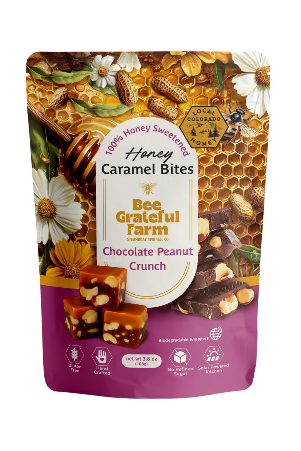 Honey Caramel Bites, Chocolate Peanut Crunch