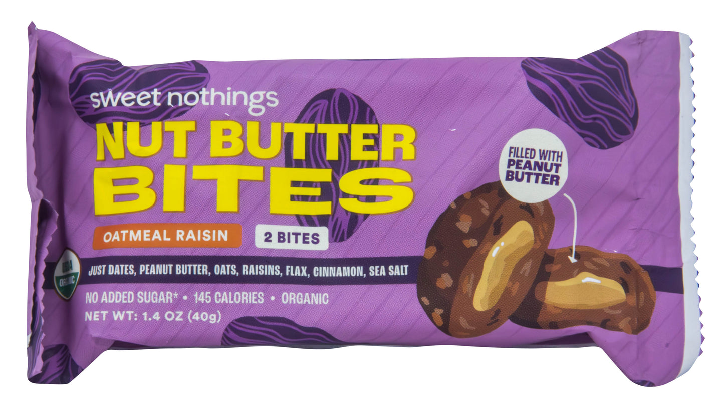 Nut Butter Bites, Oatmeal Raisin, Organic