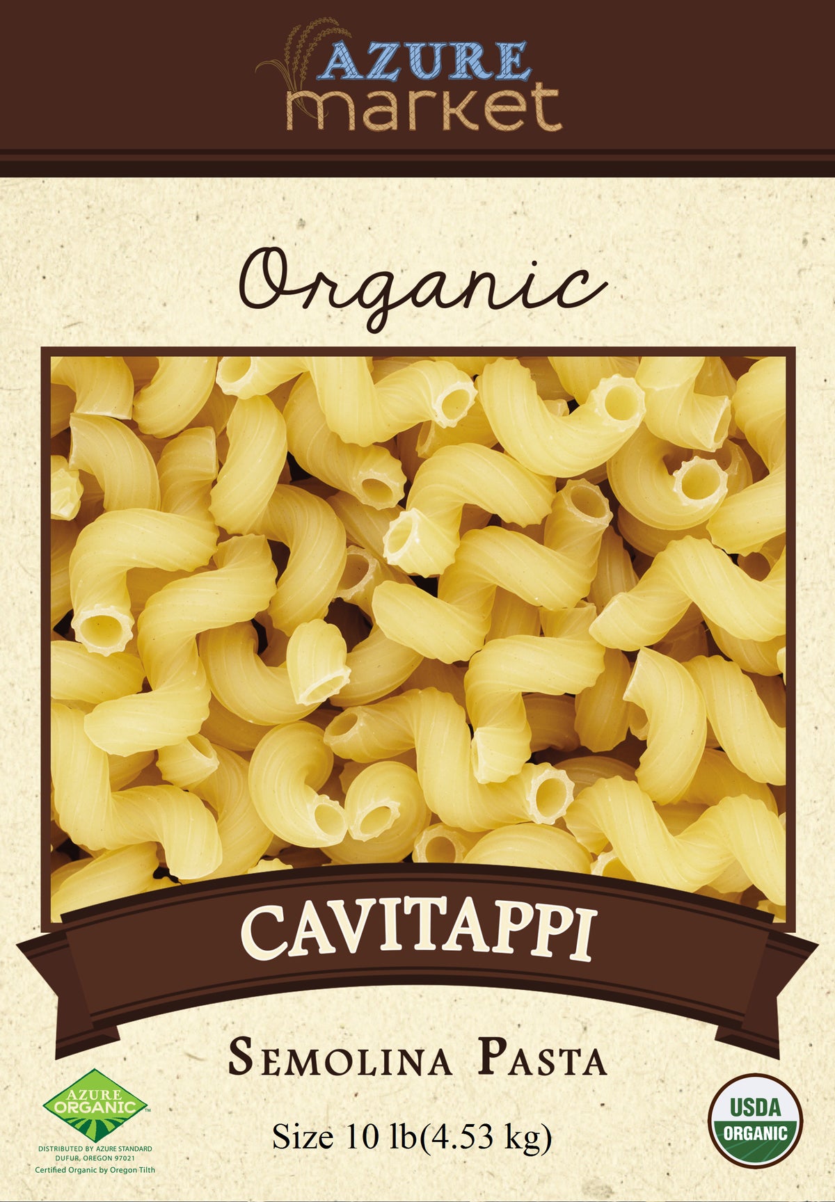 Cavatappi, Semolina Pasta, Organic