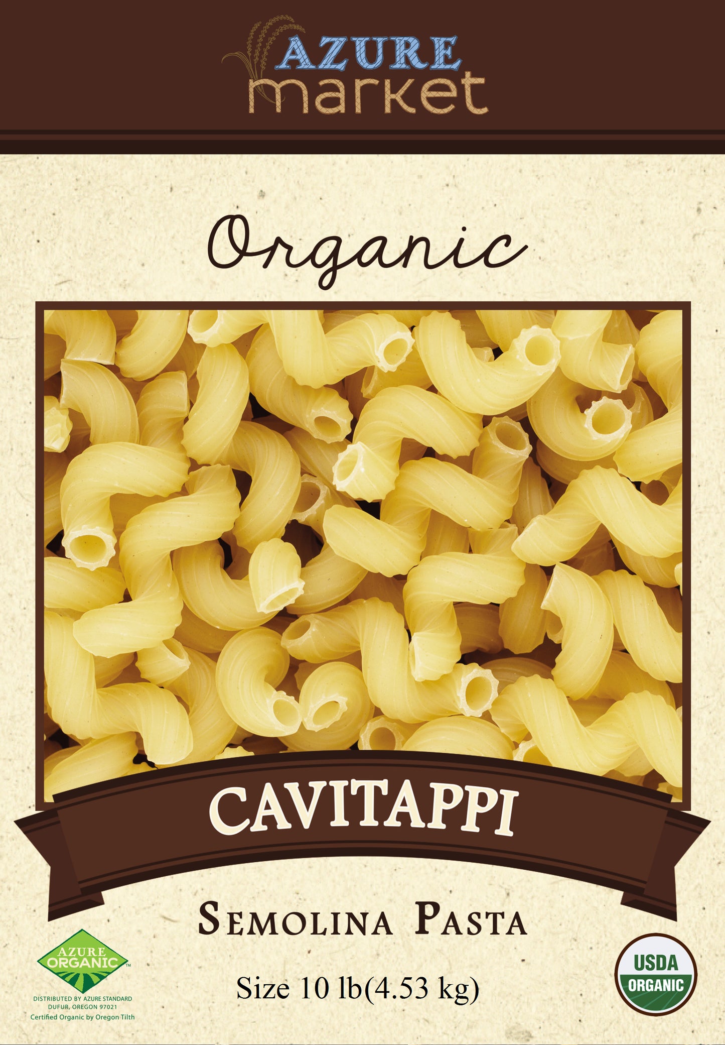 Cavatappi, Semolina Pasta, Organic