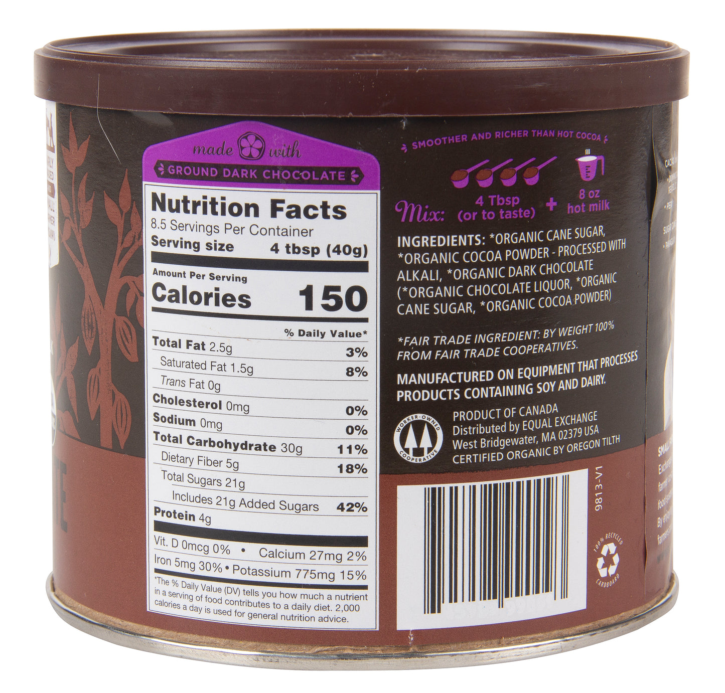 Simply Dark Hot Cocoa Mix, Organic