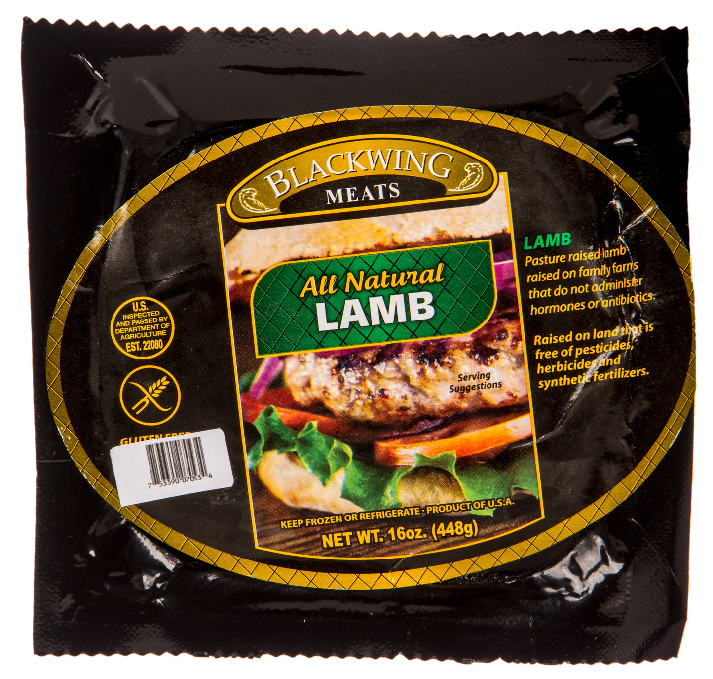 Lamb, Ground, Frozen, Natural