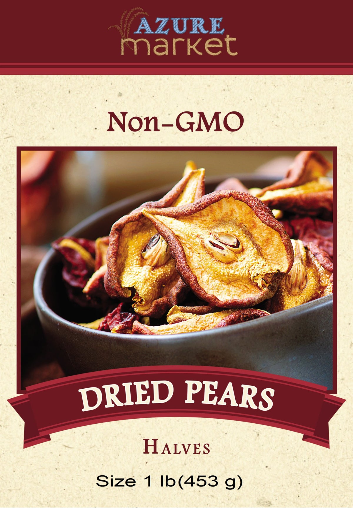 Pears, Halves, Dried, Natural