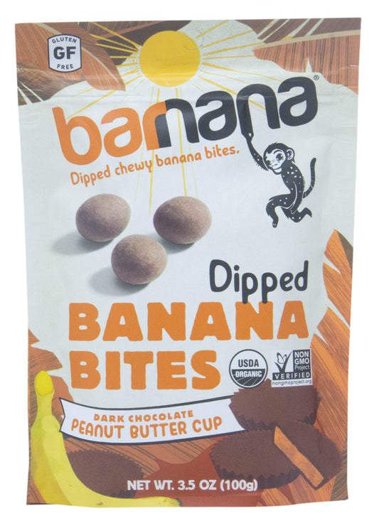 @Banana Bites, Dark Chocolate Peanut Butter Cup, Organic