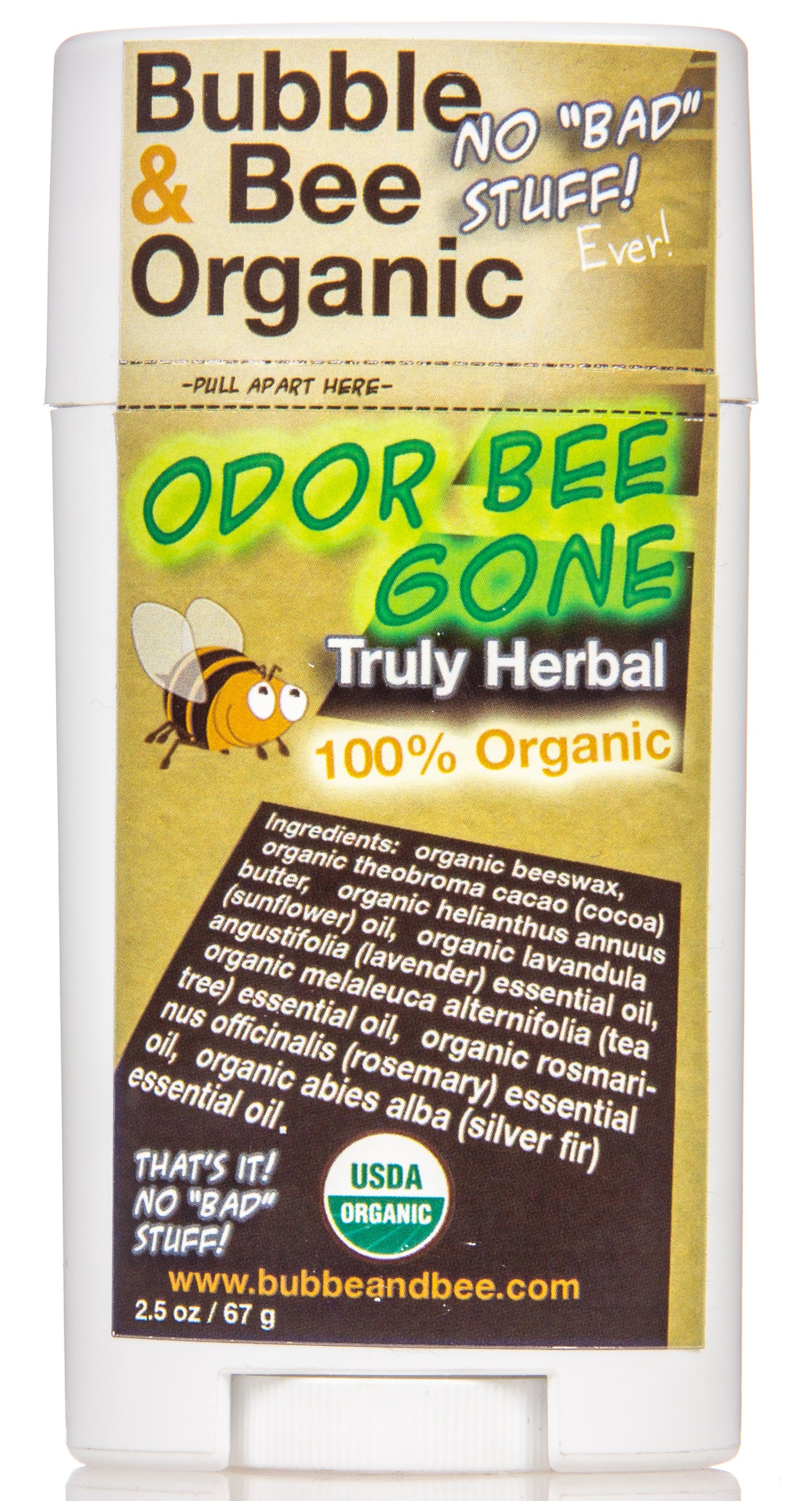 Pit Putty, Odor Bee Gone, Herbal, Organic