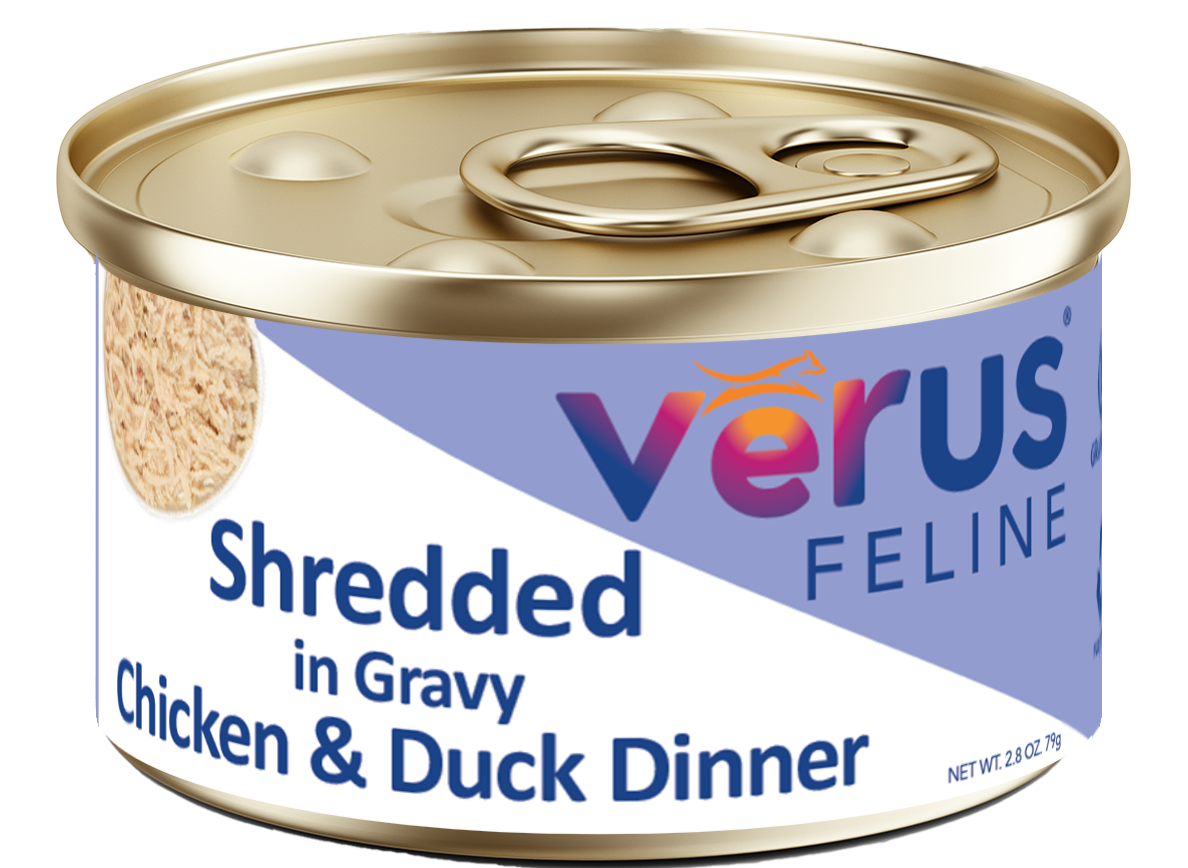 Cat Food, Canned, Shredded Chicken & Duck