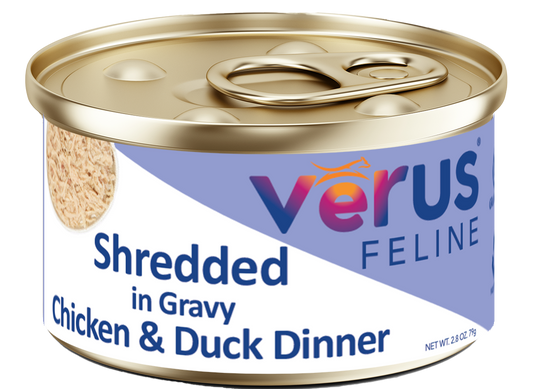 Cat Food, Canned, Shredded Chicken & Duck