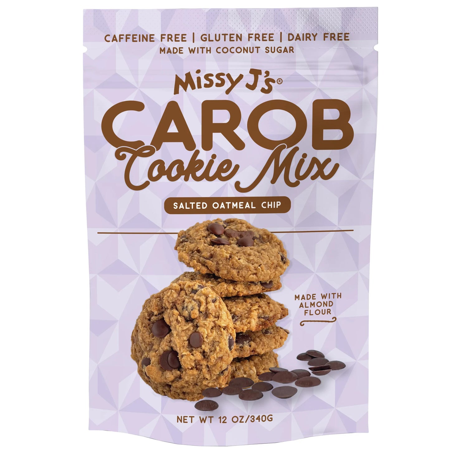 Carob Salted Oatmeal Cookie Mix, GF, Organic