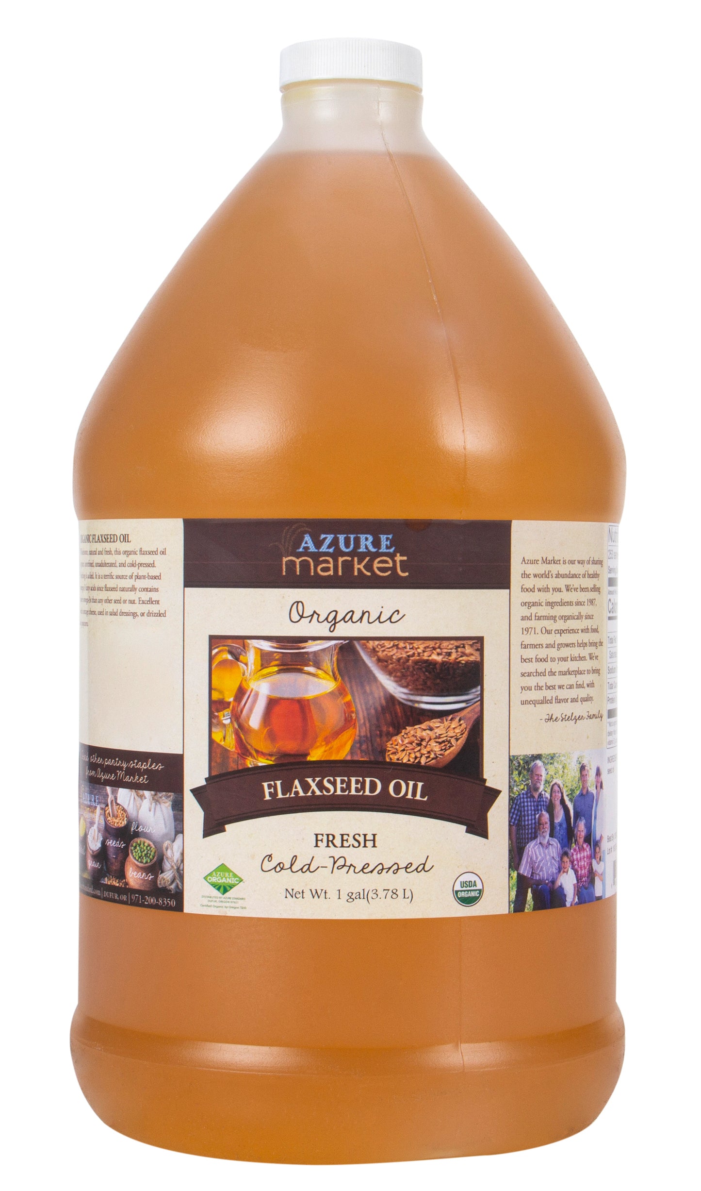Flax Seed Oil, Fresh, Organic