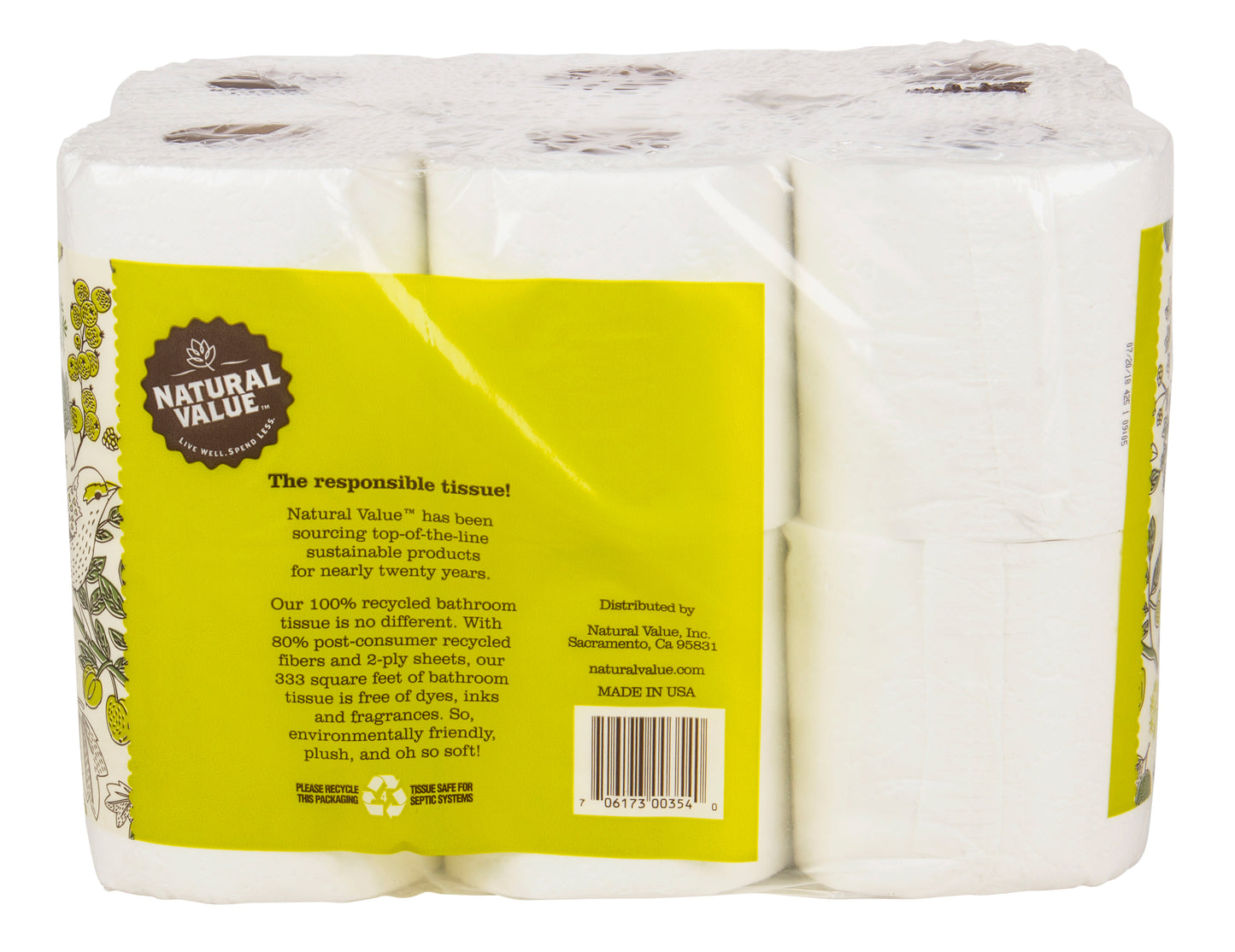 Bath Tissue 250 2ply sheets-Recycled
